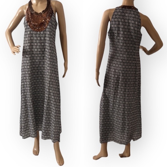 TORY BURCH Sequin and beaded Sunkiss Lightweight cotton tank Dress size 4 - Picture 3 of 13